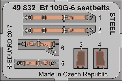 【新製品】49832)塗装済 メッサーシュミット Bf109G-6 シートベルト