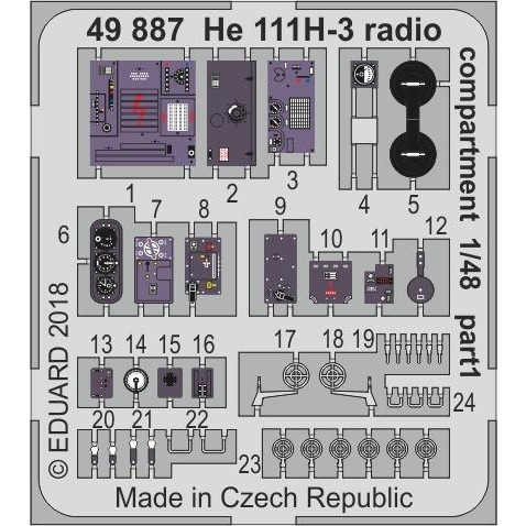 【新製品】49887 塗装済 ハインケル He111H-3 無線室