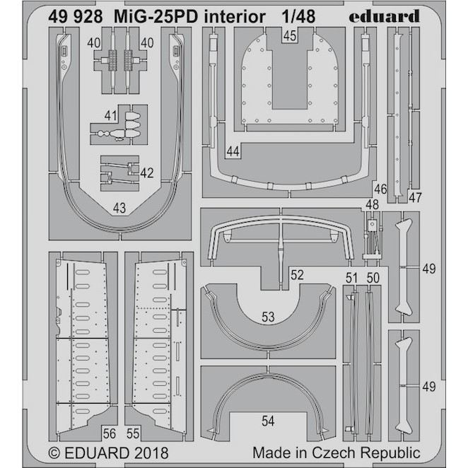 【新製品】49928 塗装済 MiG-25PD フォックスバット 内装