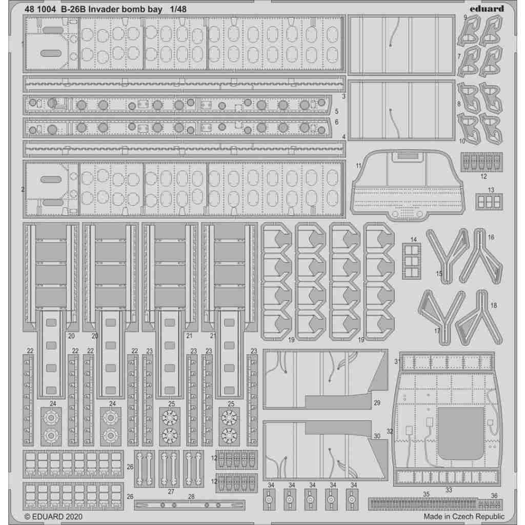 【新製品】481004 マーティン B-26B マローダー 爆弾槽エッチングパーツ (ICM用)