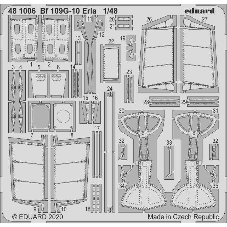 【新製品】481006 メッサーシュミット Bf109G-10 エルラ エッチングパーツ (エデュアルド用)