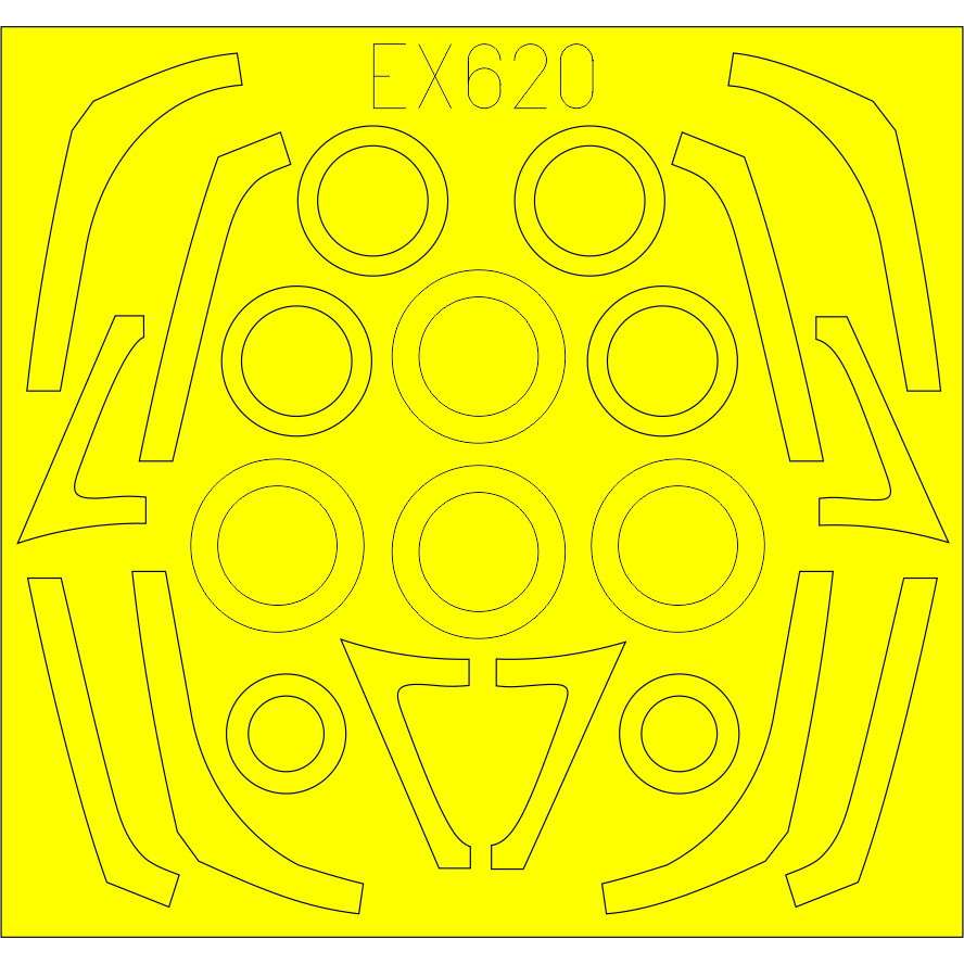 【新製品】EX620 ジェネラルダイナミクス F-16C/N ファイティングファルコン Tフェース両面塗装マスクシール