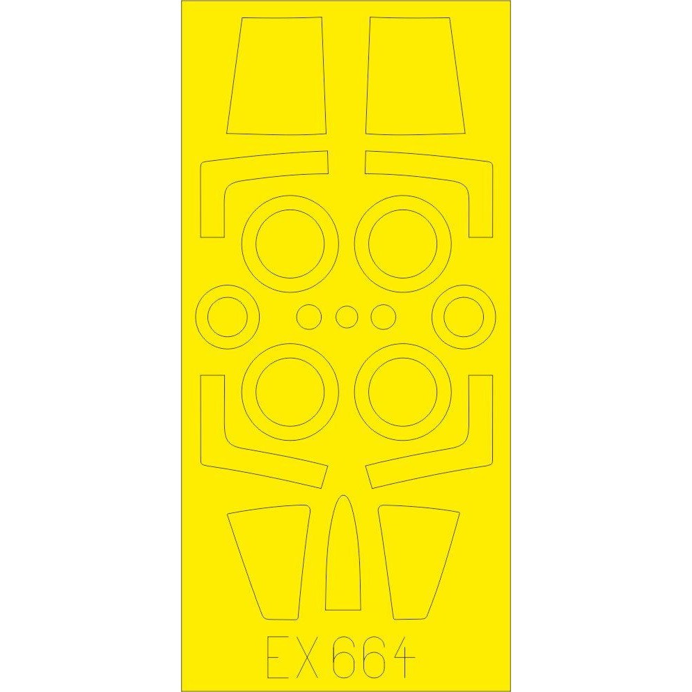 【新製品】EX664 ロッキード F-104G スターファイター 塗装マスクシール (キネティック用)