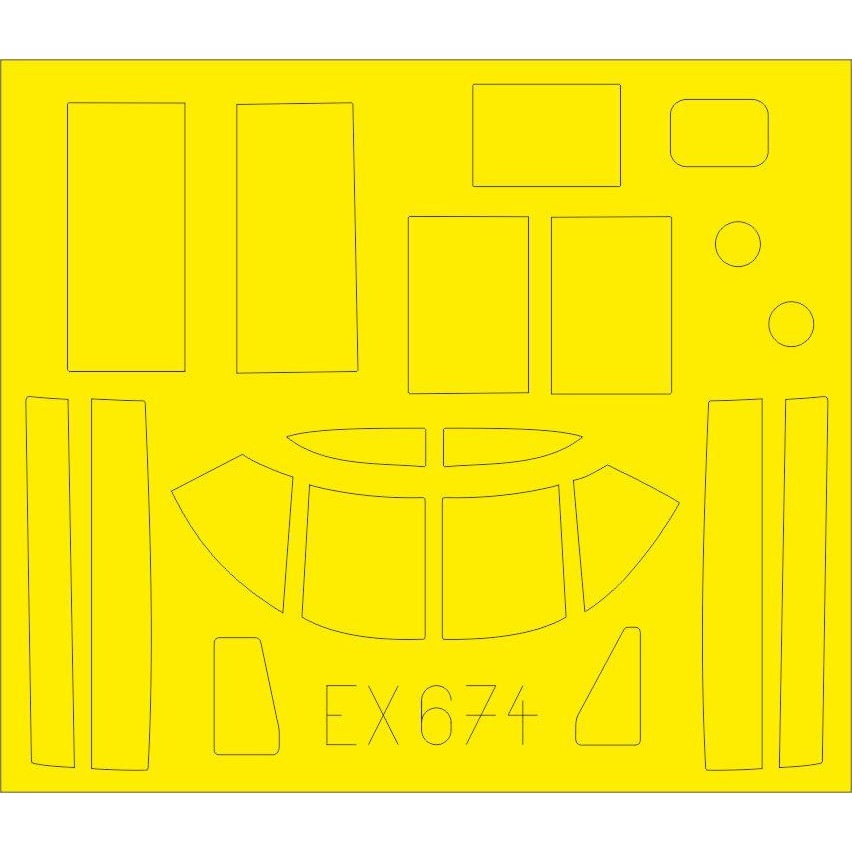 【新製品】EX674 グラマン B-26B-50 インベーダー 塗装マスクシール (ICM用)