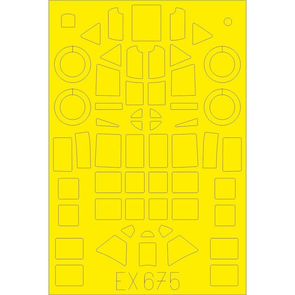 【新製品】EX675 三菱 キ51 九九式襲撃機 塗装マスクシール (ウィングジーキット用)
