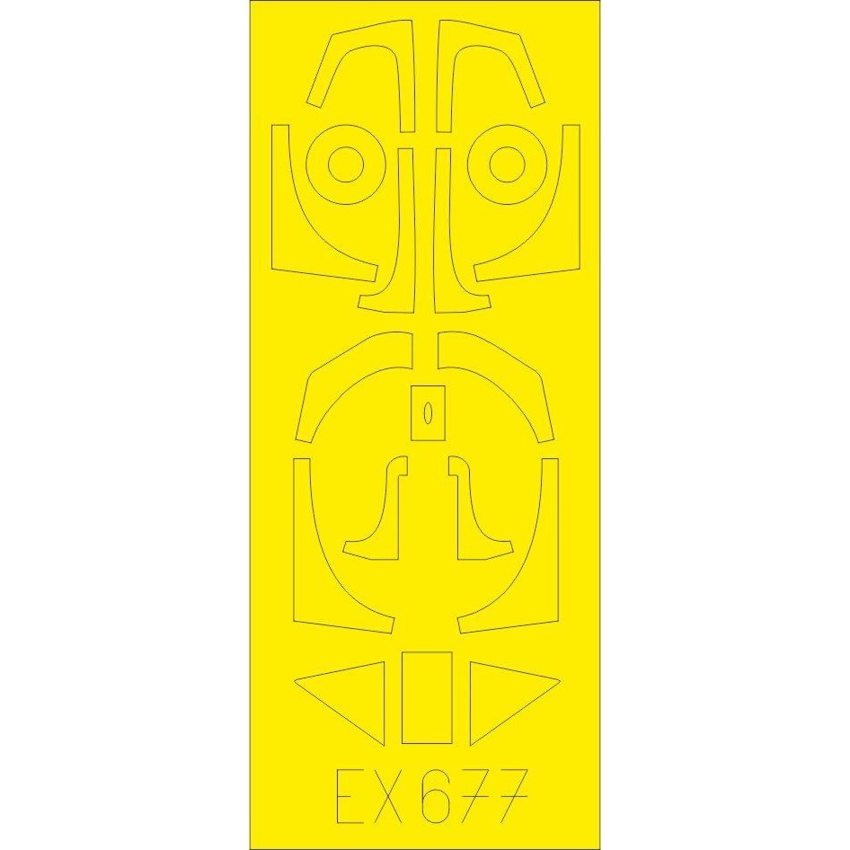 【新製品】EX677 フォッケウルフ Fw190A-8 塗装マスクシール (エデュアルド用)