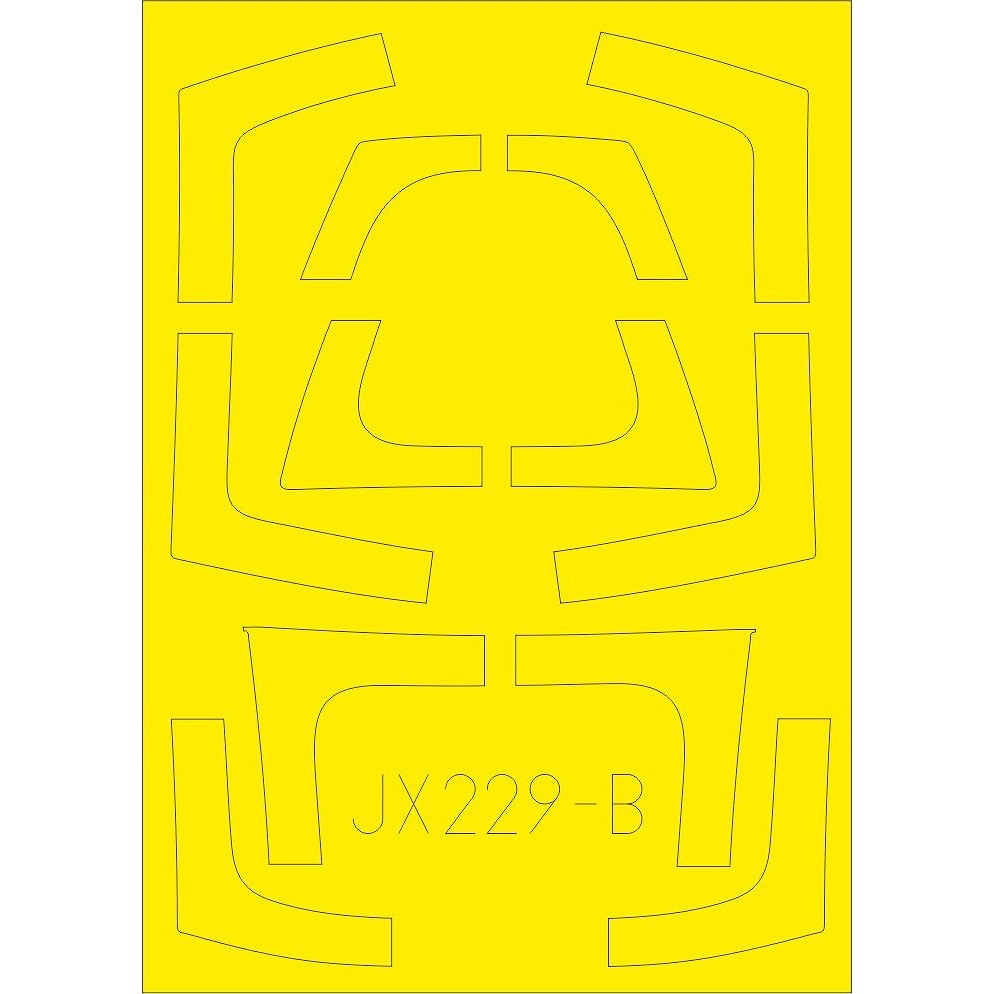【新製品】JX229 ノースロップ F-5F タイガーII ｢Tフェース｣ 両面塗装マスクシール(キティホーク用)