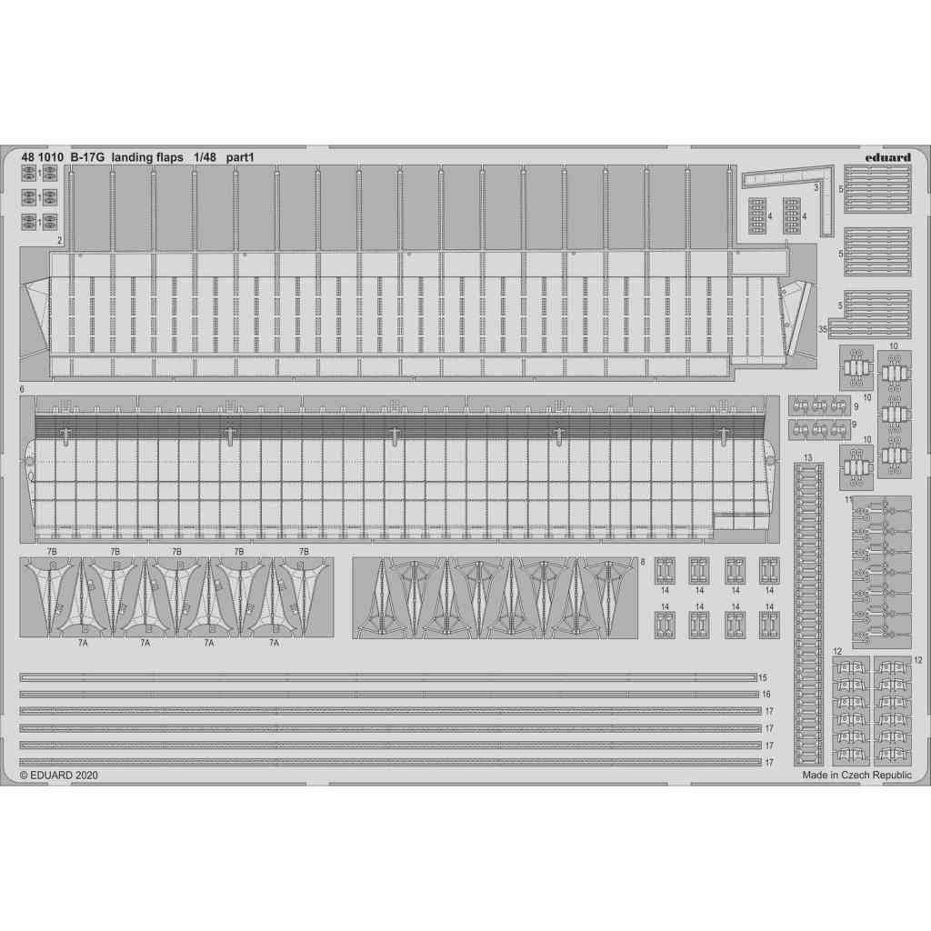 【新製品】481010 ボーイング B-17G フライングフォートレス ランディングフラップ (HKモデル用)