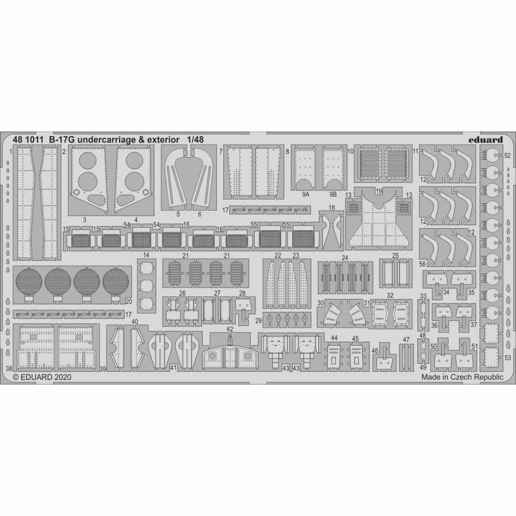 【新製品】481011 ボーイング B-17G フライングフォートレス 外装エッチングパーツ (HKモデル用)