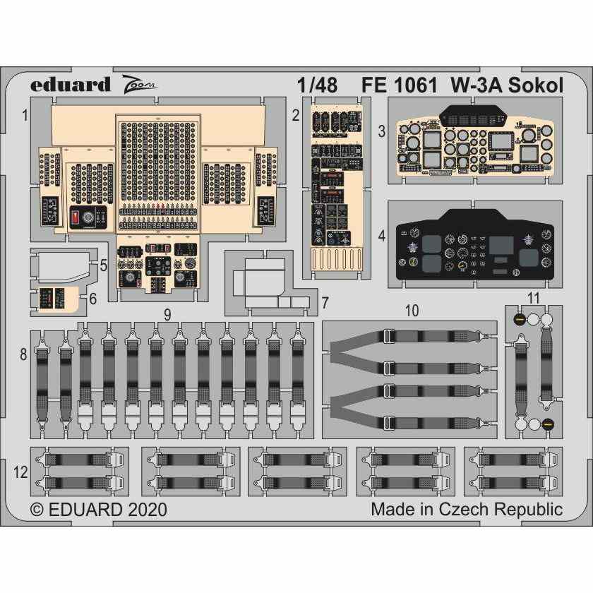 【新製品】FE1061 塗装済 PZL W-3A ソクウ ズームエッチングパーツ(アンサーキット用)