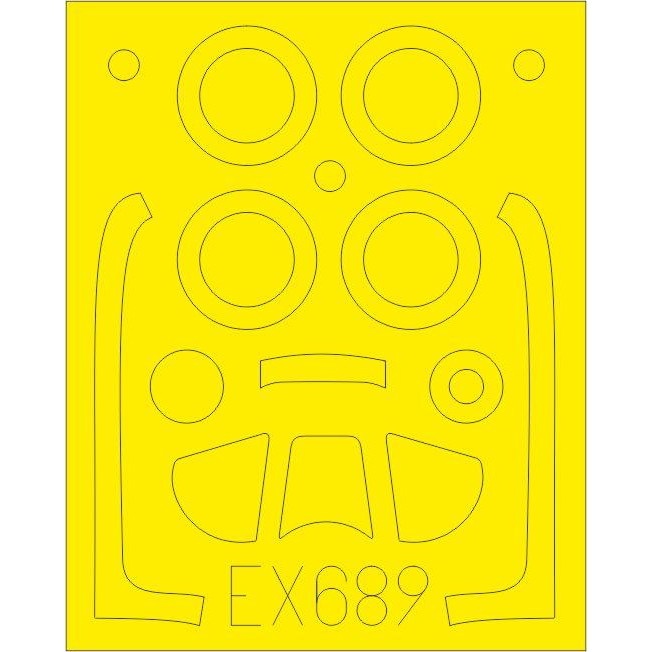 【新製品】EX689 ノースアメリカン P-51D-5 マスタング 塗装マスクシール (エアフィックス用)