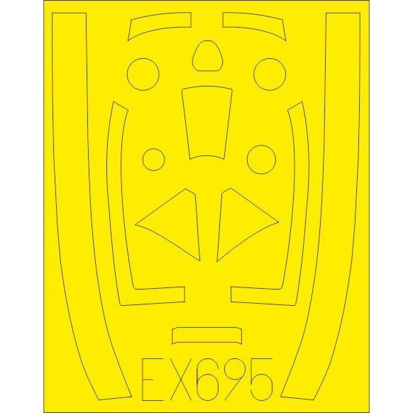 【新製品】EX695 ホーカー テンペスト Mk.V 塗装マスクシール (エデュアルド用)