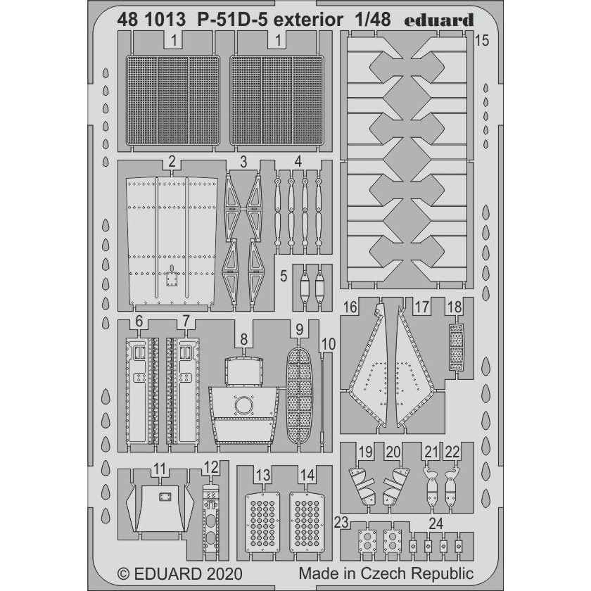 【新製品】481013 ノースアメリカン P-51D-5 マスタング 外装エッチングパーツ (エアフィックス用)