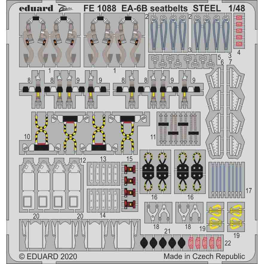 【新製品】FE1088 塗装済 EA-6B プラウラー シートベルト (キネティック用)