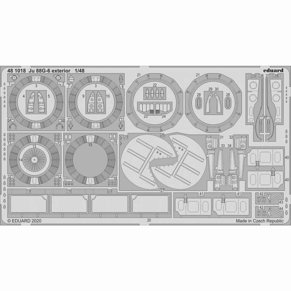 【新製品】481018 ユンカース Ju88G-6 外装エッチングパーツ (ドラゴン用)