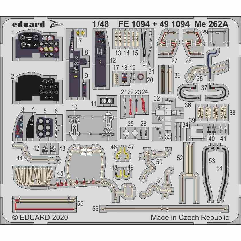 【新製品】491094 塗装済 メッサーシュミット Me262A エッチングパーツ (ホビーボス用)