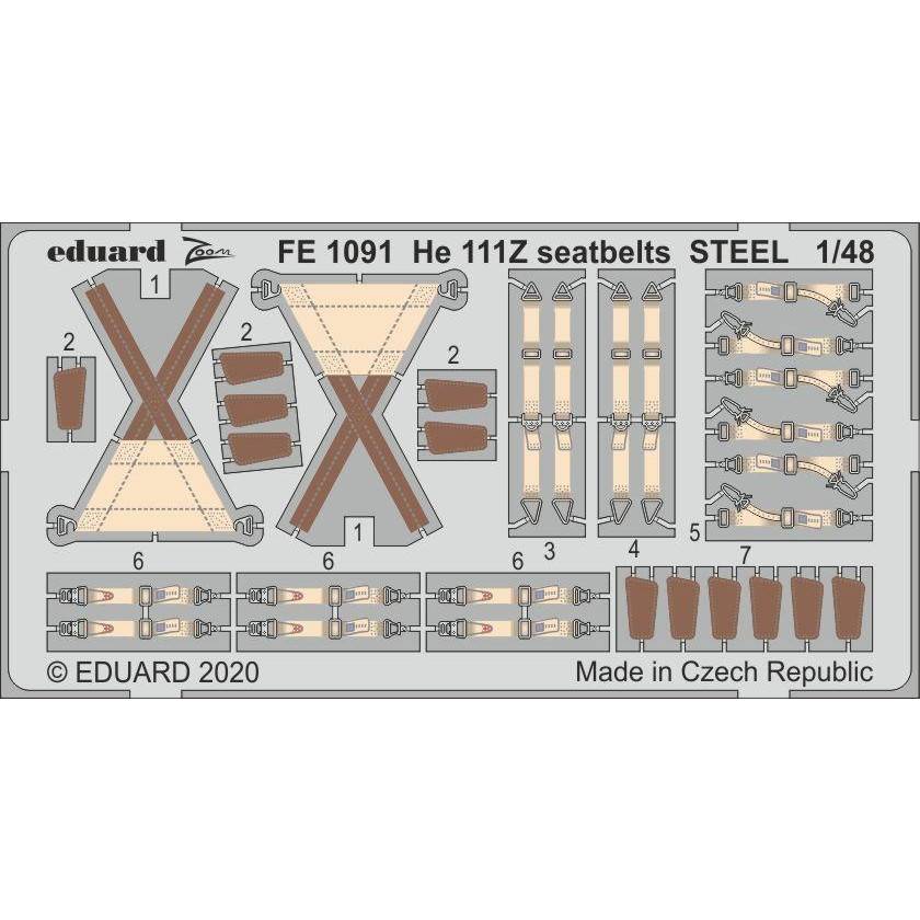 【新製品】FE1091 塗装済 ハインケル He111Z シートベルト (ステンレス製) (ICM用)