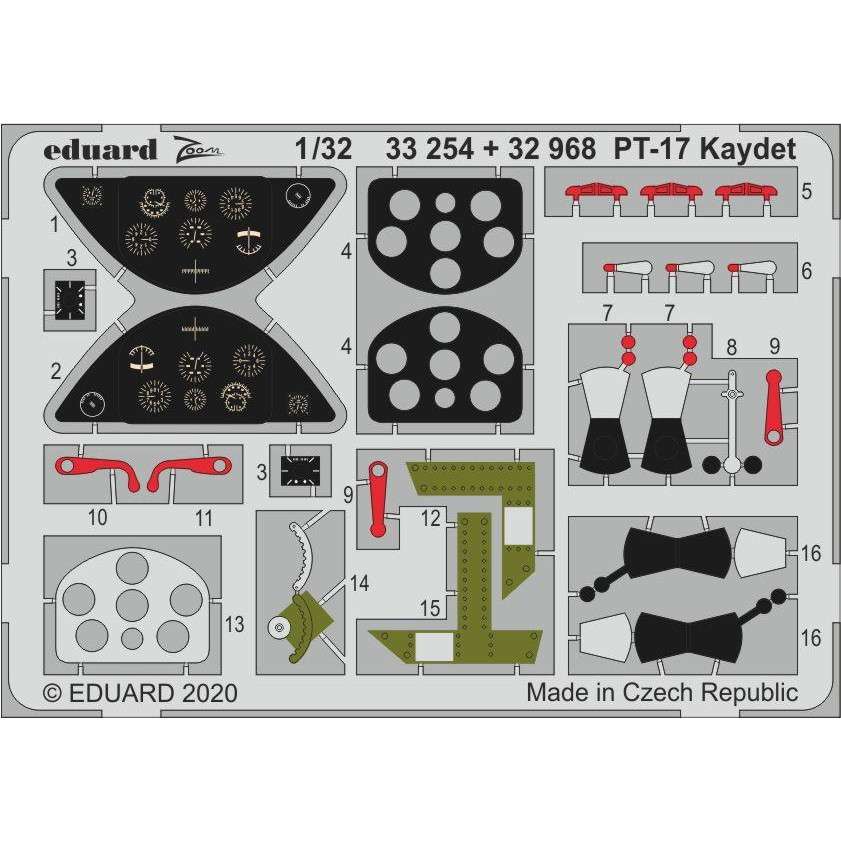 【新製品】32968 塗装済 ステアマン PT-17 ケイデット エッチングパーツ (ローデン用)