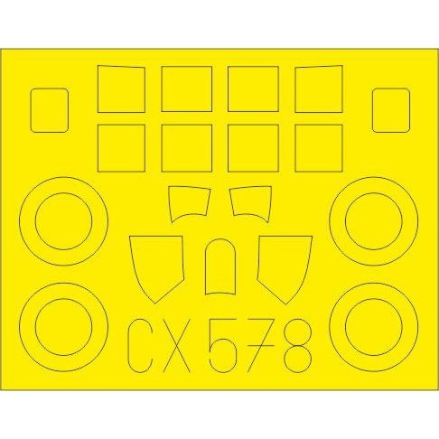 【新製品】CX578 FM-2 ワイルドキャット 塗装マスクシール (アルマホビー用)
