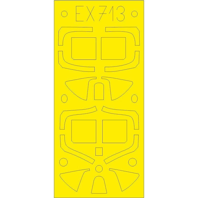 【新製品】EX713 スーパーマリン スピットファイア Mk.I 塗装マスクシール(エデュアルド用)