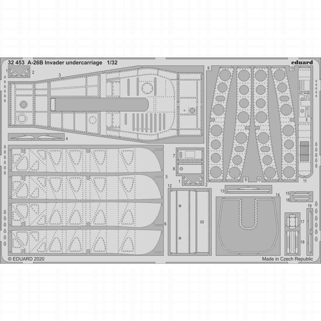 【新製品】32453 ダグラス A-26B インベーダー 着陸装置エッチングパーツ(ホビーボス用)