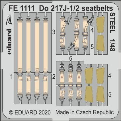 【新製品】FE1111 ドルニエ Do217J-1/2 シートベルト (ステンレス製) (ICM用)