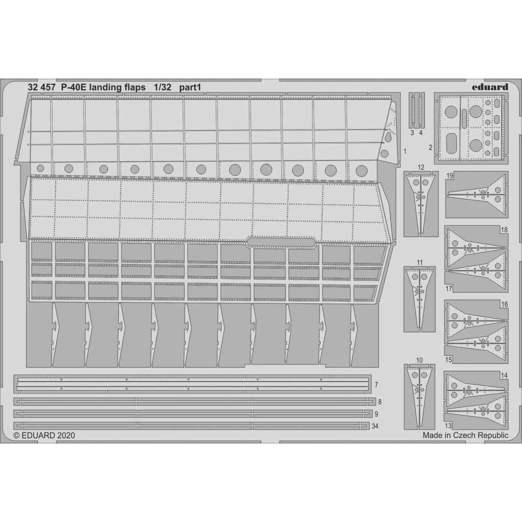 【新製品】32457 カーチス P-40E ウォーホーク ランディングフラップ (トランぺッター用)