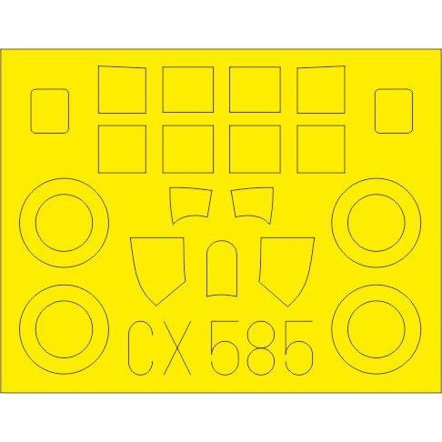 【新製品】CX585 ワイルドキャット Mk.VI 塗装マスクシール(アルマホビー用)