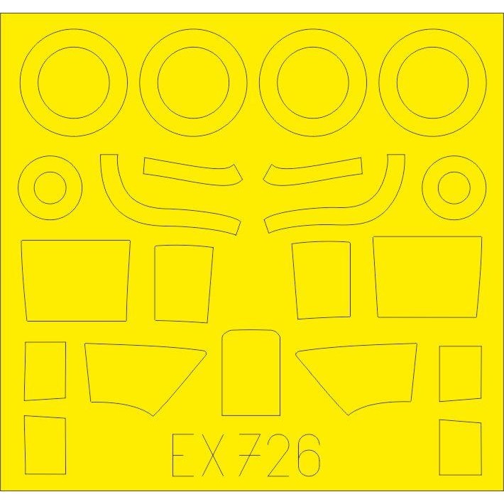 【新製品】EX726 ボーファイター Mk.IF 塗装マスクシール (レベル用)