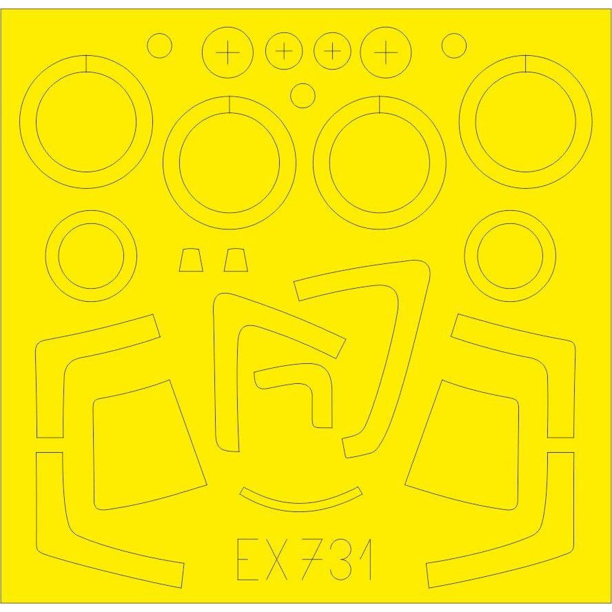 【新製品】EX731 Su-27S 塗装マスクシール (キティーホーク用)