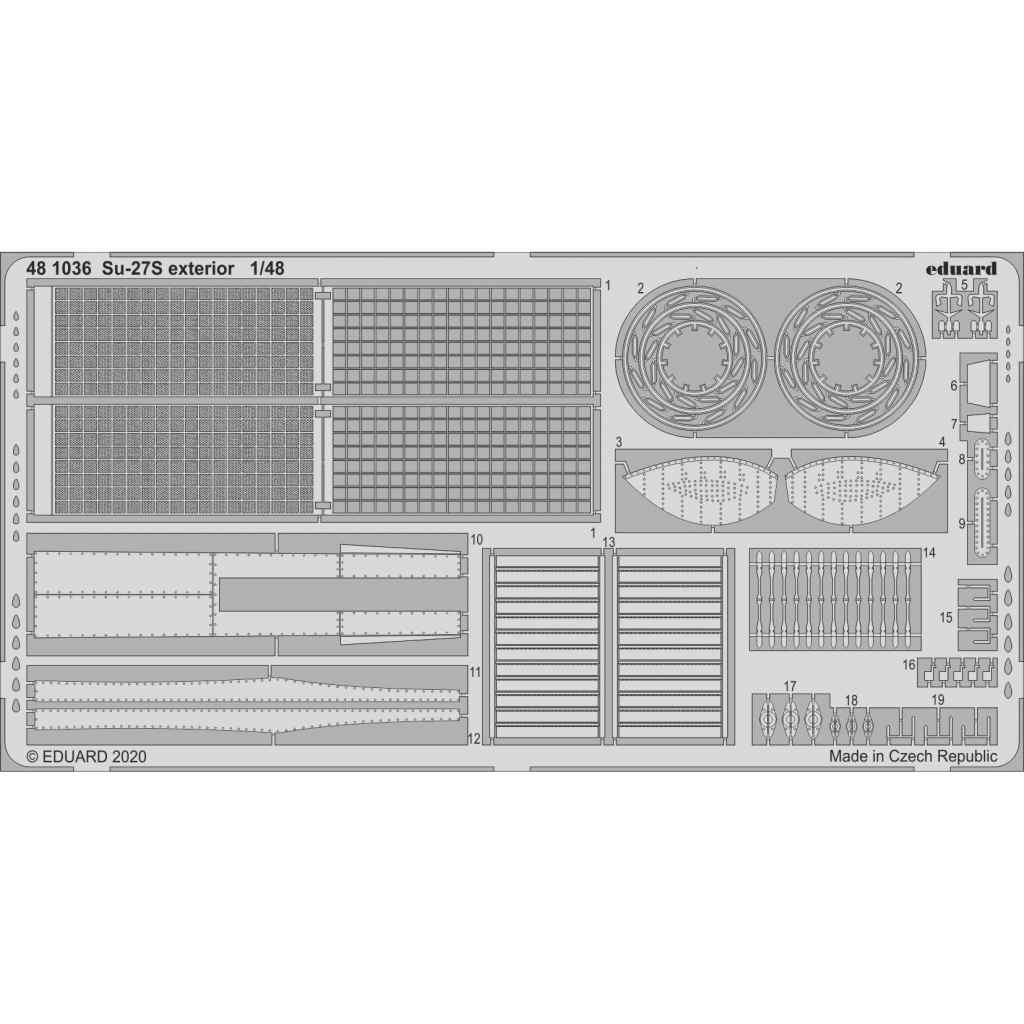 【新製品】481036 Su-27S 外装エッチングパーツ (キティーホーク用)