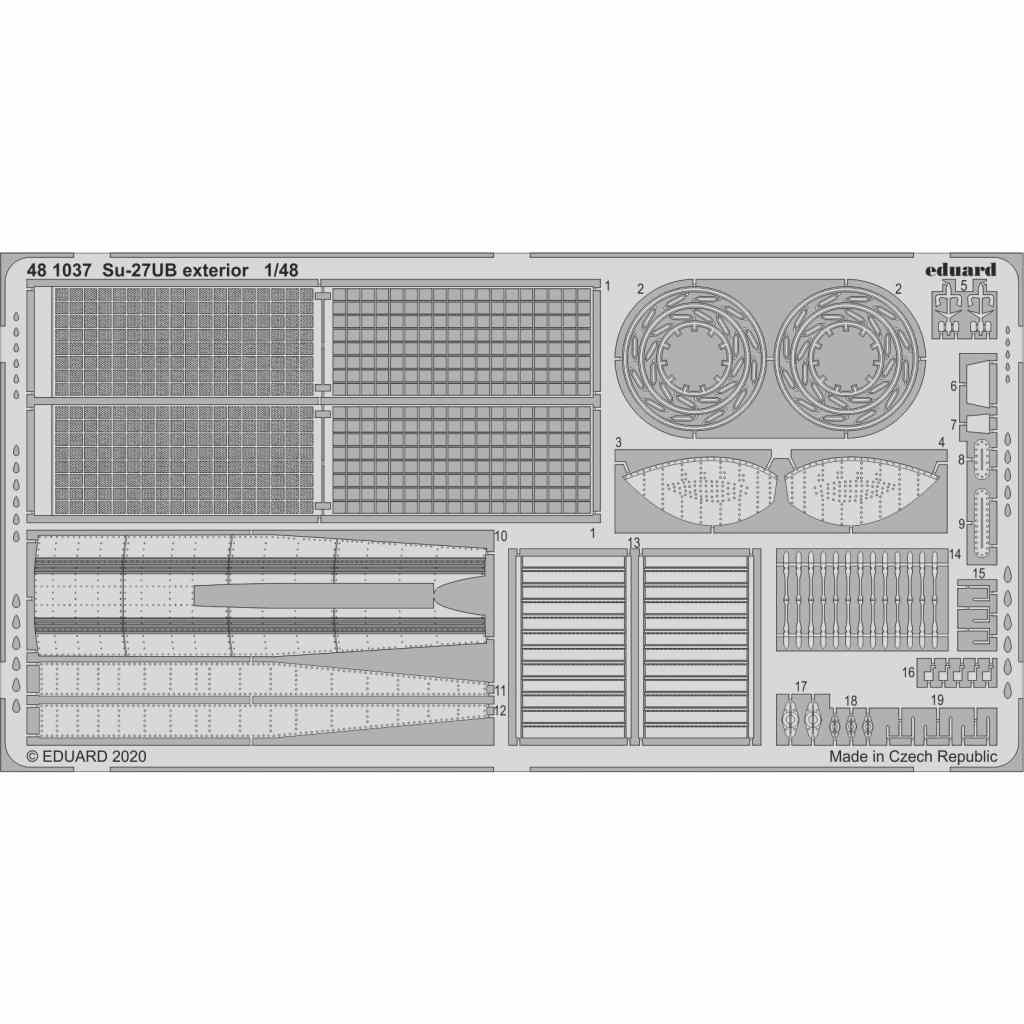 【新製品】481037 Su-27UB 外装エッチングパーツ (キティーホーク用)