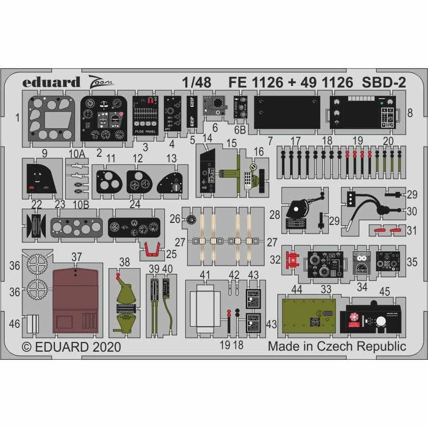 【新製品】491126 塗装済 SBD-2 エッチングパーツ (アカデミー用)