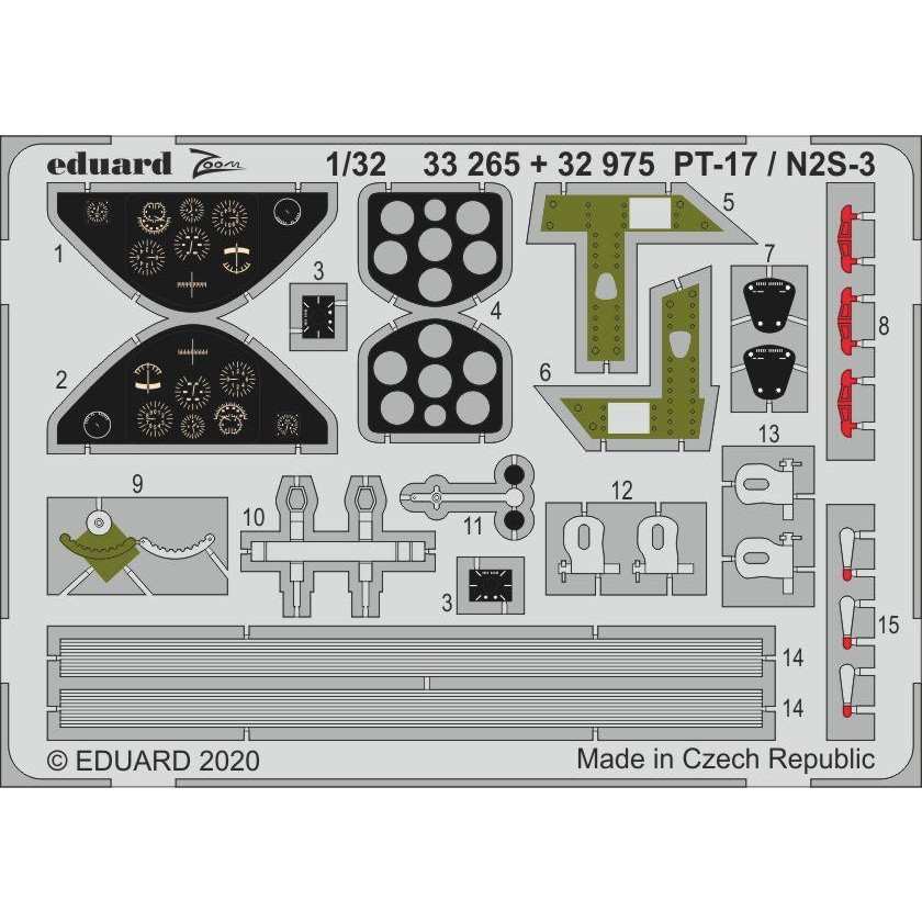 【新製品】33265 塗装済 PT-17/N2S-3 ズームエッチングパーツ (ICM用)