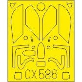 【新製品】CX586 1/72 ミグ MiG-21PF フィッシュベッド 塗装マスクシール (エデュアルド用)