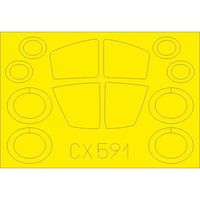 【新製品】CX591 1/72 EF-111A 塗装マスクシール (レベル用)
