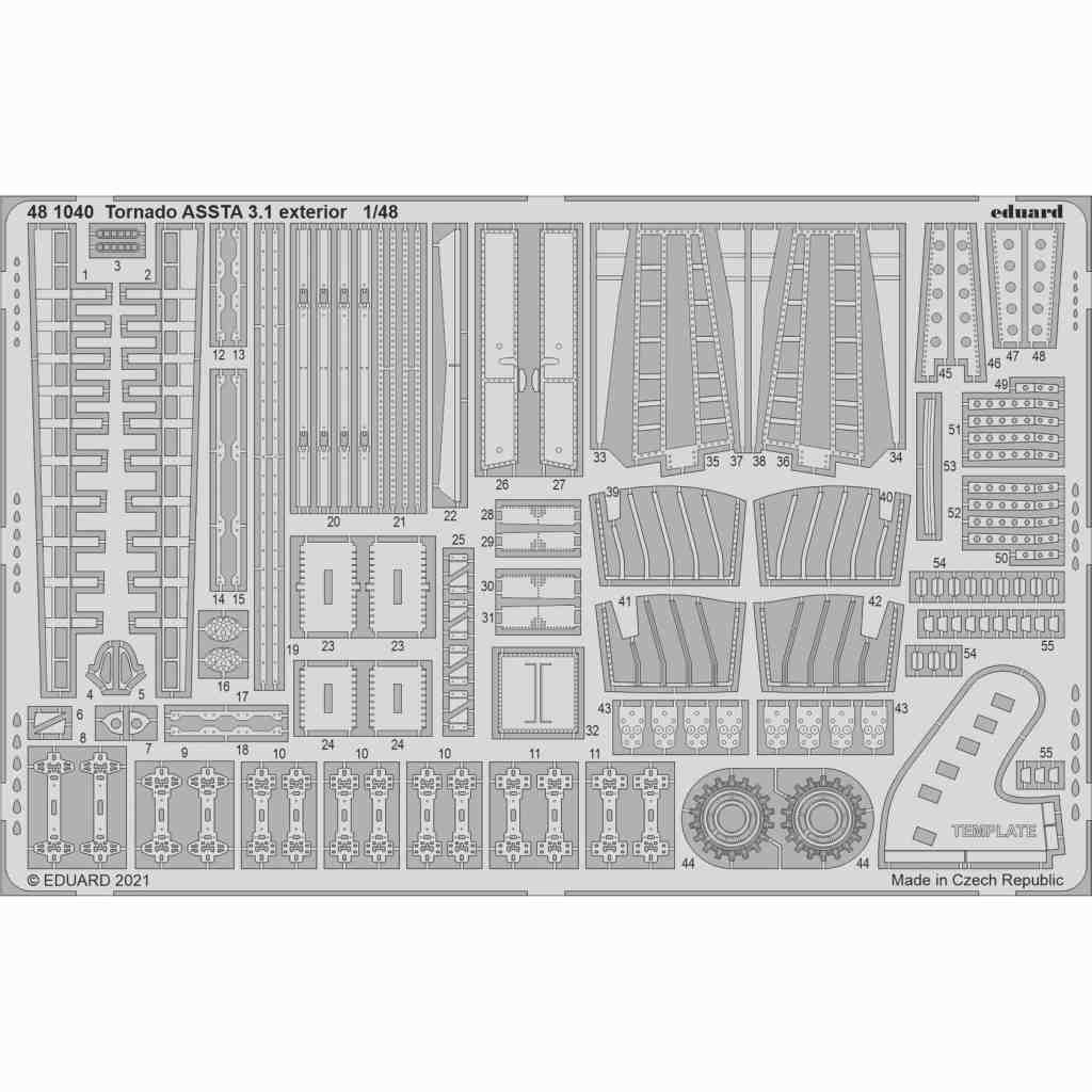 【新製品】481040 塗装済 1/48 トーネード ASSTA 3.1 外装エッチングパーツ (レベル用)