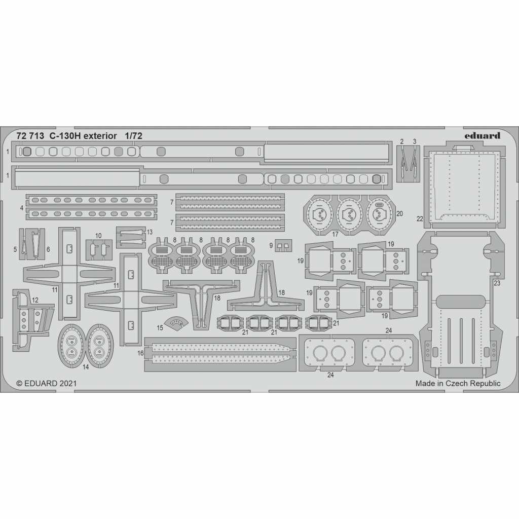 【新製品】72713 1/72 C-130H 外装エッチングパーツ (ズべズダ用)