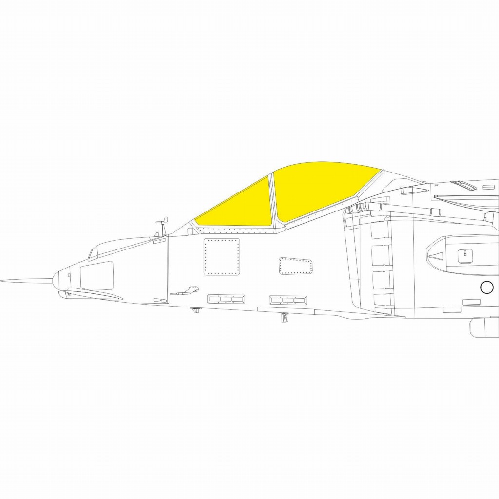 【新製品】EX771 1/48 ハリアー GR.1/3 ｢Tフェース｣両面塗装マスクシール(キネティック用)