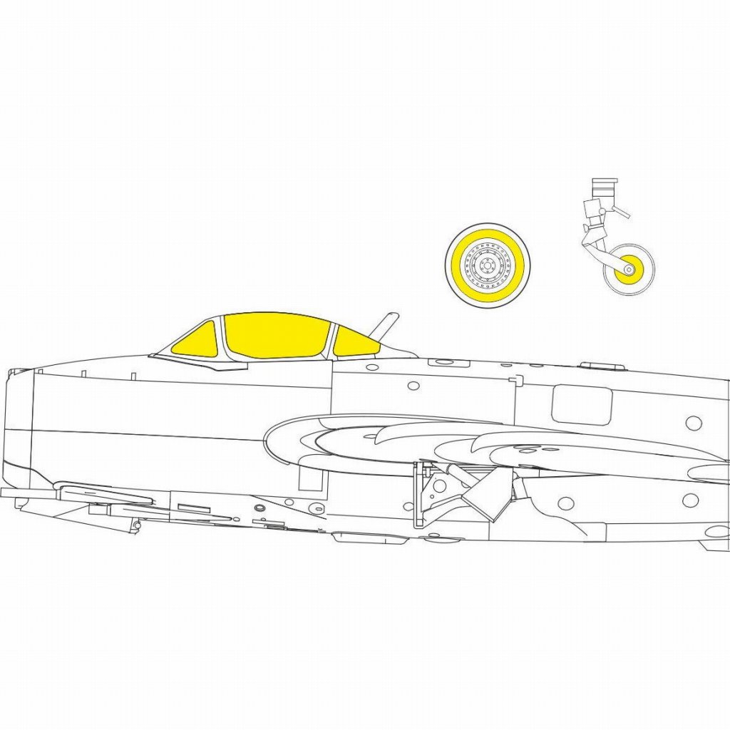 【新製品】EX776 1/48 ミグ MiG-15bis ファゴット ｢Tフェース｣両面塗装マスクシール(ブロンコ用)