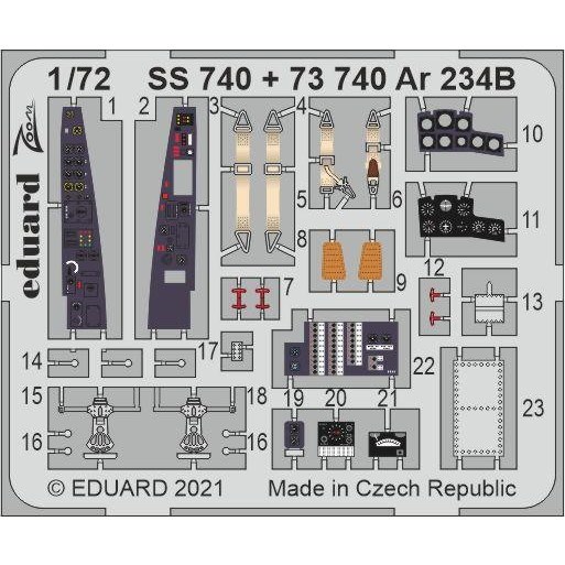 【新製品】73740 塗装済 1/72 アラド Ar234B ブリッツ エッチングパーツ (ドラゴン用)