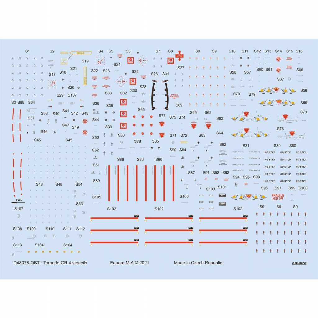 【新製品】D48078 1/48 トーネード GR.4 データーステンシルデカール (レベル用)