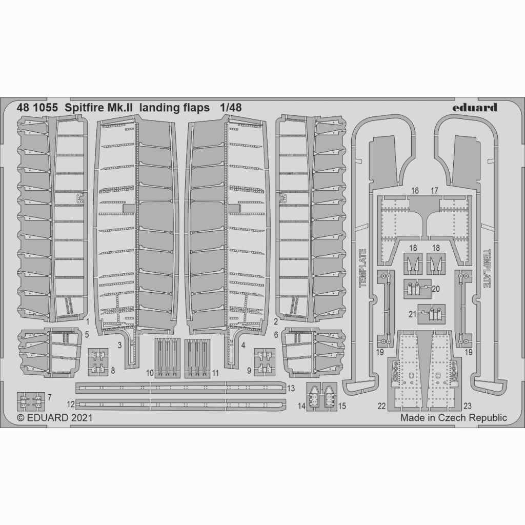 【新製品】481055 1/48 スーパーマリン スピットファイア Mk.II ランディングフラップ(エデュアルド用)