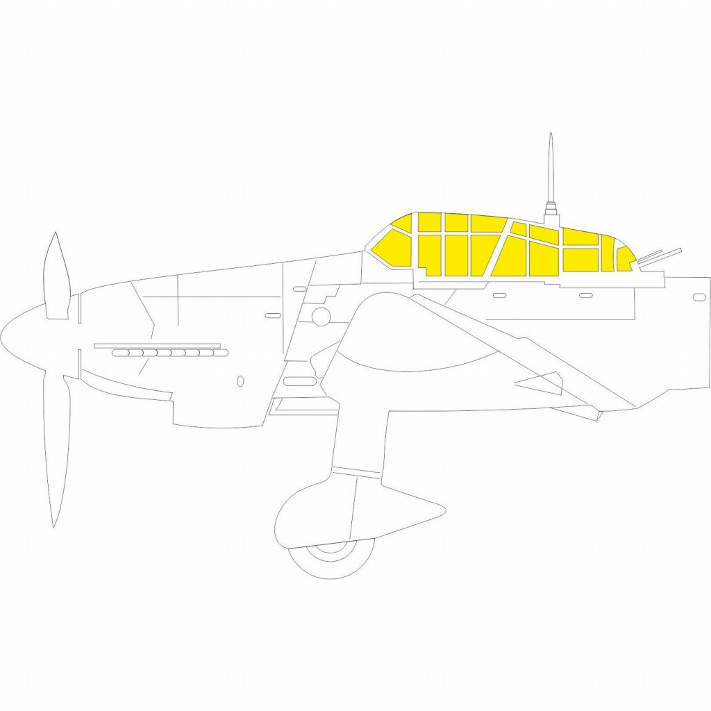 【新製品】EX785 1/48 ユンカース Ju87D スツーカ ｢Tフェース｣両面塗装マスクシール (ハセガワ用)