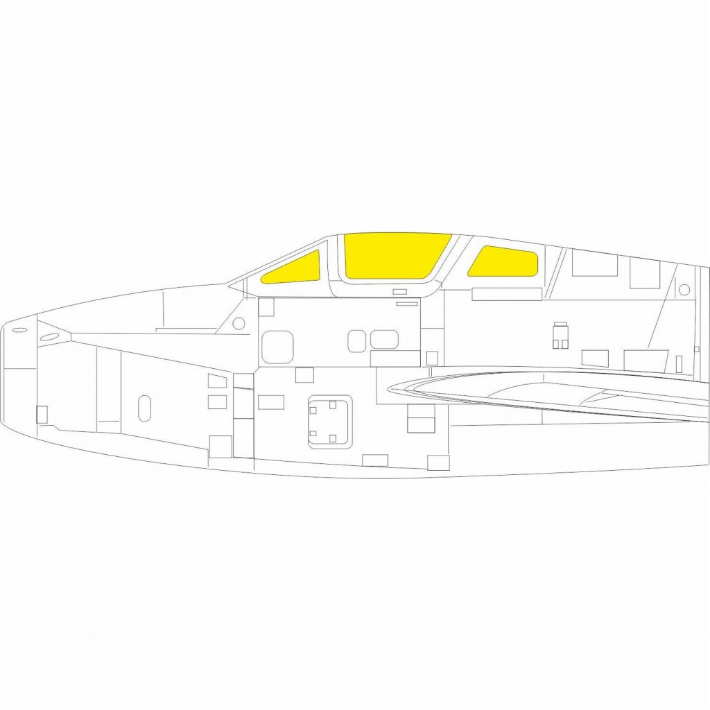【新製品】EX790 1/48 リパブリック F-84F サンダーストリーク 塗装マスクシール (キネティック用)