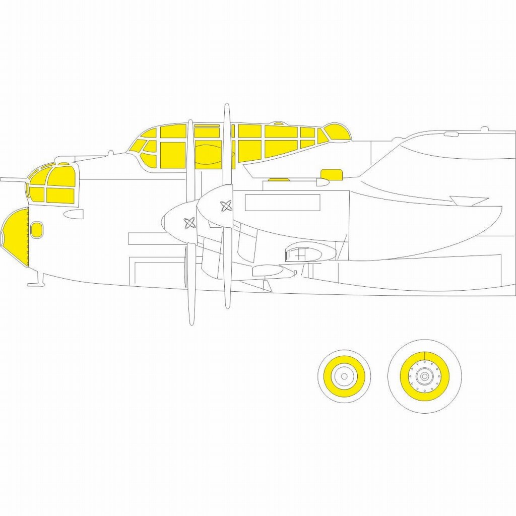 【新製品】EX793 1/48 アブロ ランカスター B Mk.I ｢Tフェース｣両面塗装マスクシール(HKモデル用)