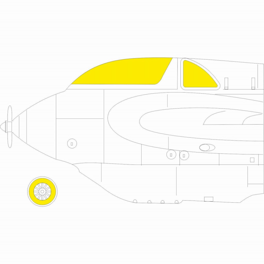 【新製品】EX795 1/48 メッサーシュミット Me163B コメート ｢Tフェース｣両面塗装マスクシール (ガスパッチ用)