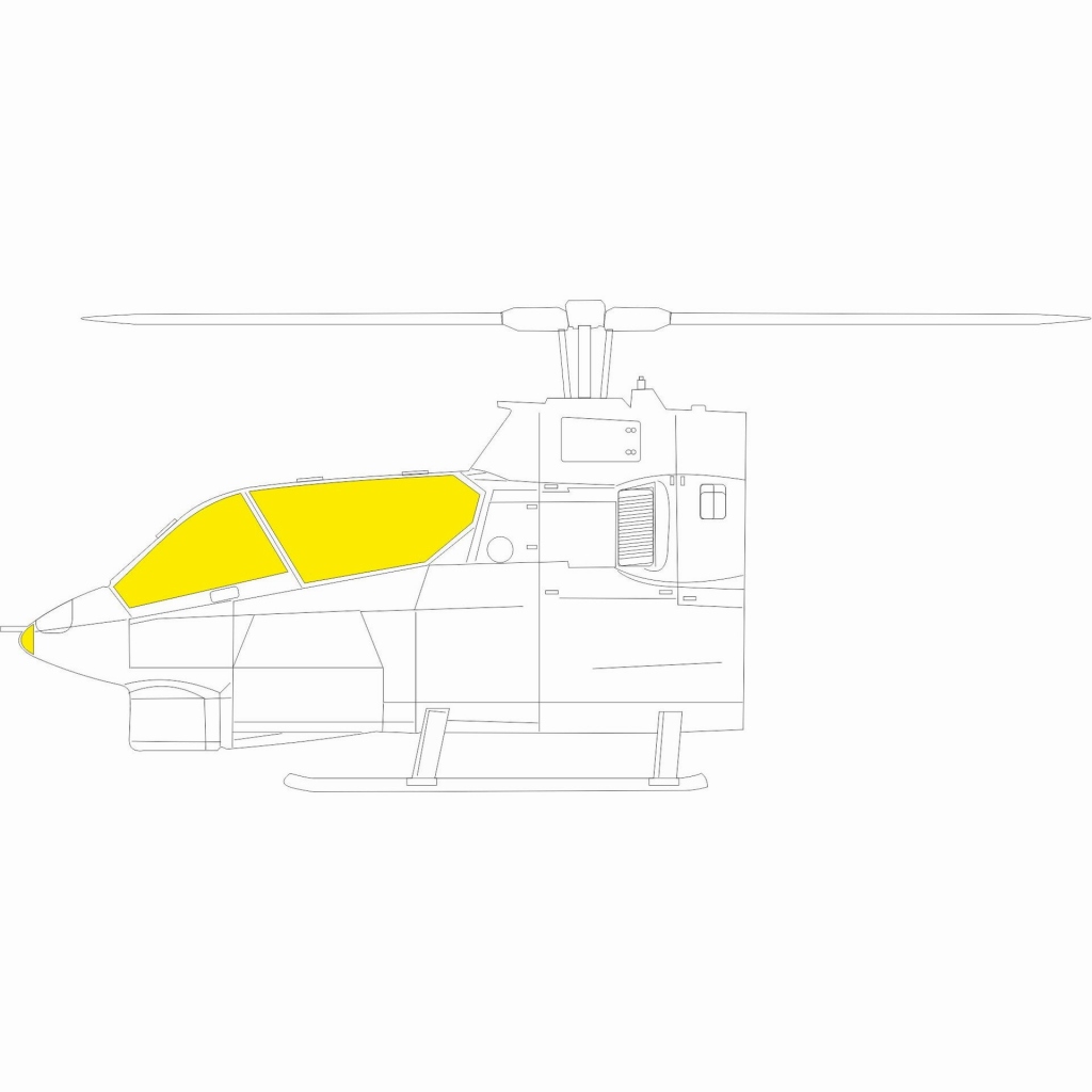 【新製品】JX280 1/32 ベル AH-1G コブラ ｢Tフェース｣両面塗装マスクシール (ICM用)
