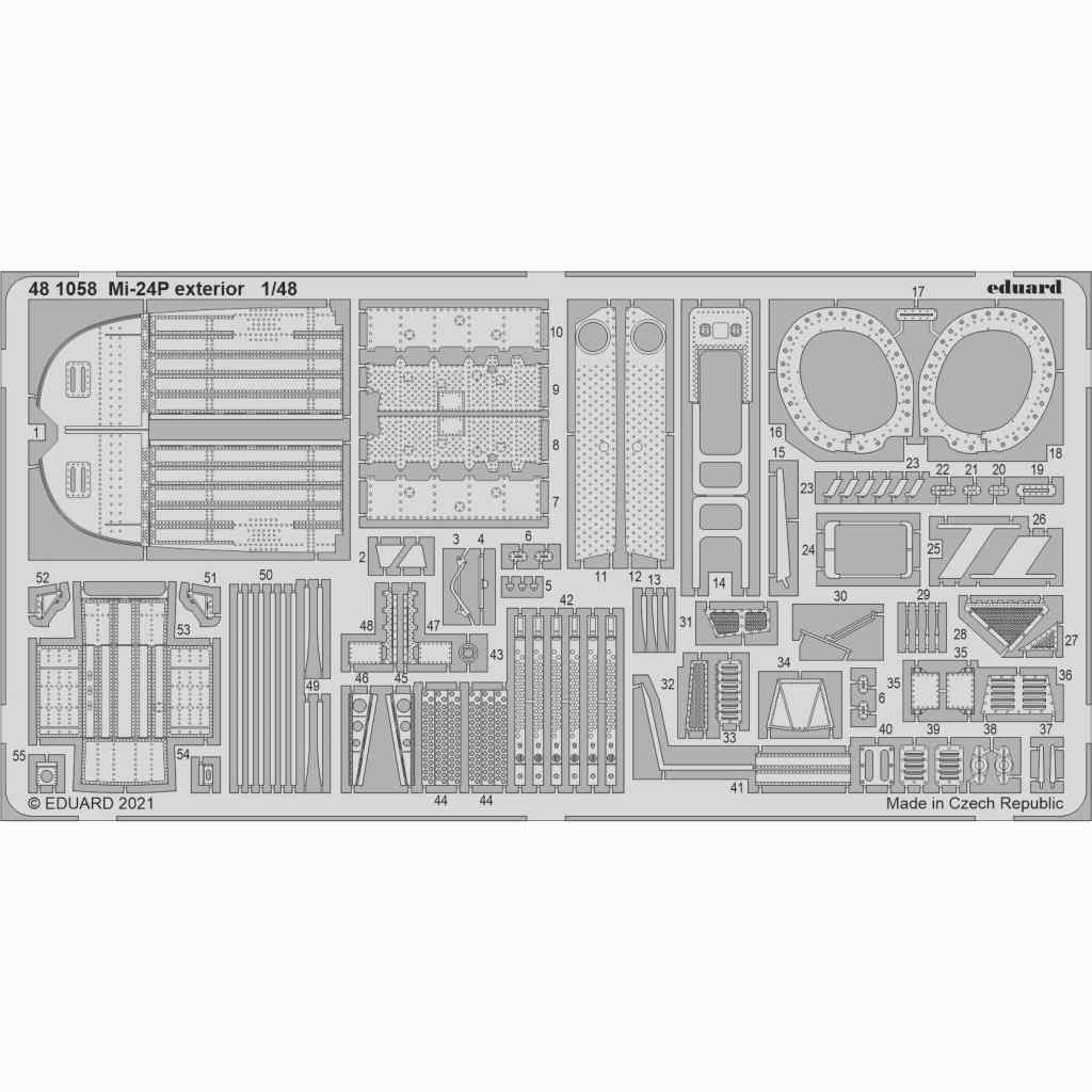 【新製品】481058 1/48 ミル Mi-24P ハインド 外装エッチングパーツ (ズべズダ用)