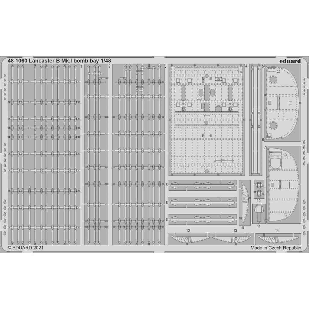 【新製品】481060 1/48 アブロ ランカスター B.Mk.I 爆弾槽エッチングパーツ (HKモデル用)